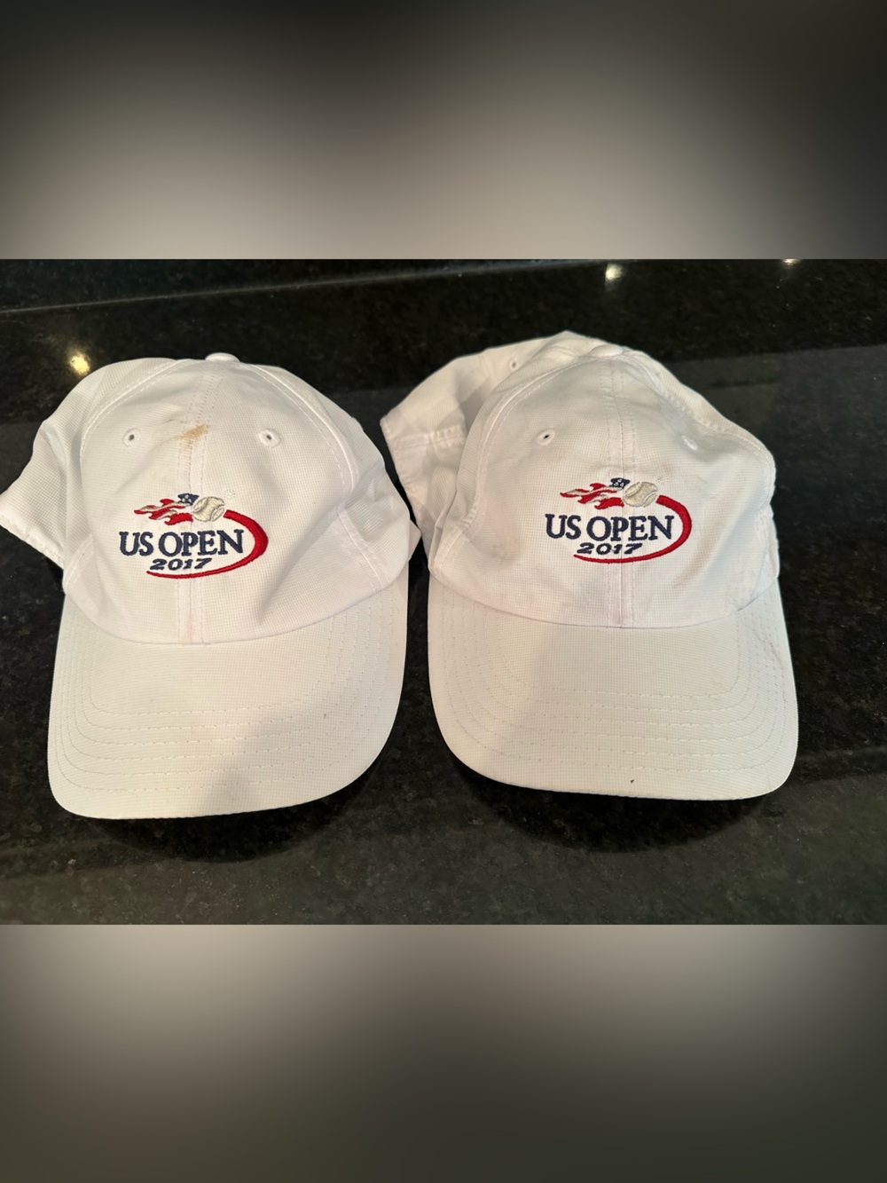American Needle White Baseball Cap with Red Logo Patch